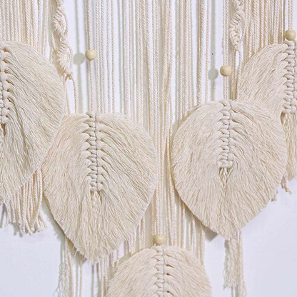 Macrame Dream Catcher Bohemian Leaf Wall Hanging Nordic Decor Boho Handmade Tapestry Ornaments for Home Living Room Decoration - NestFlora